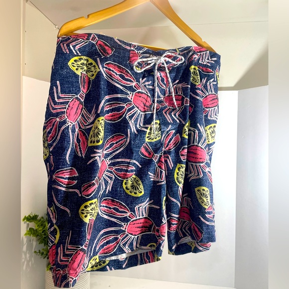 Lobster Men’s Swim Trunks Preppy Bathing Suit Blue Beach Swim Pool Size XXL - Picture 14 of 15